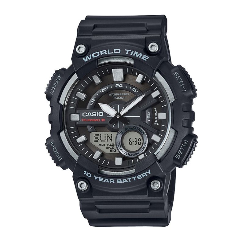 Reloj Casio AEQ-110W-1A AEQ110W1A Hombre Análogo Digital Resina Deportivo