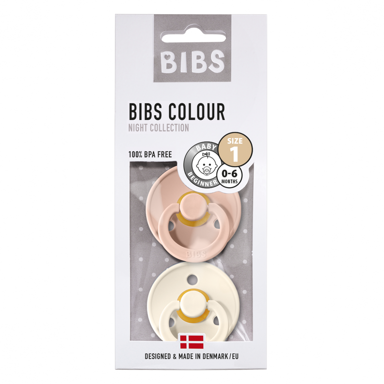 CHUPETE BIBS COLOUR X2 TALLA 1 BLUSH/IVORY-1