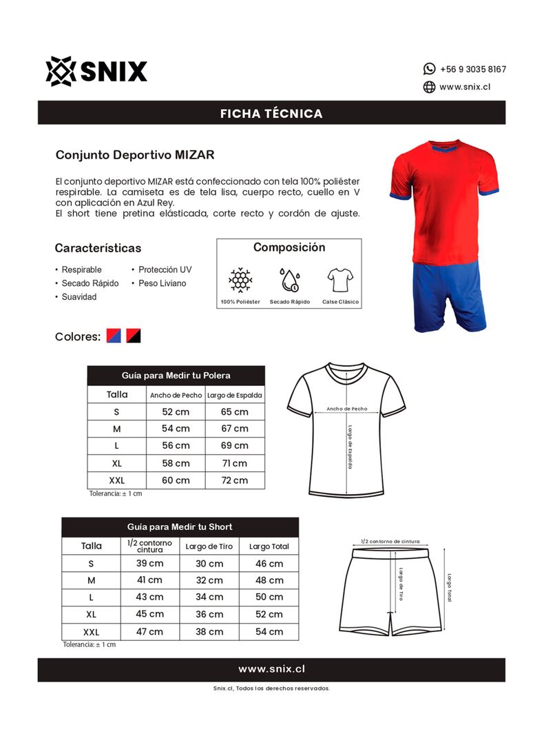 Uniforme de Fútbol Mizar Snix-3