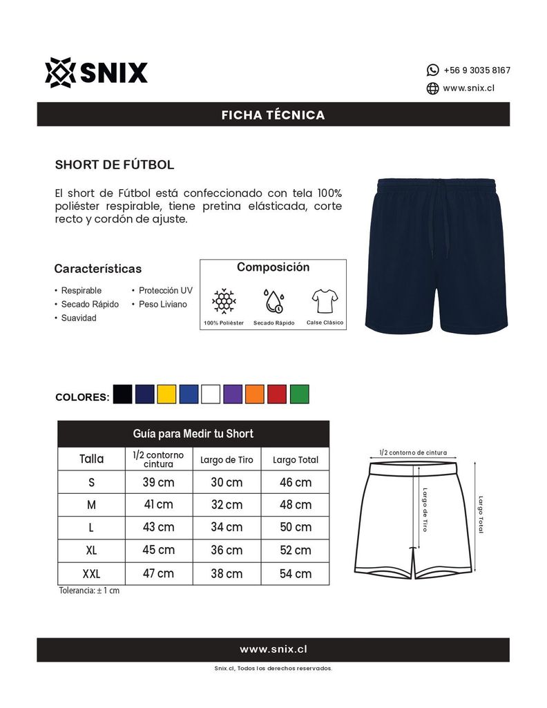 Short de Fúltbol Liso Snix-2