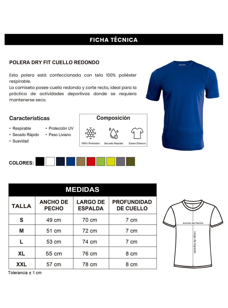 Polera Dry Fit Manga Corta Snix-2