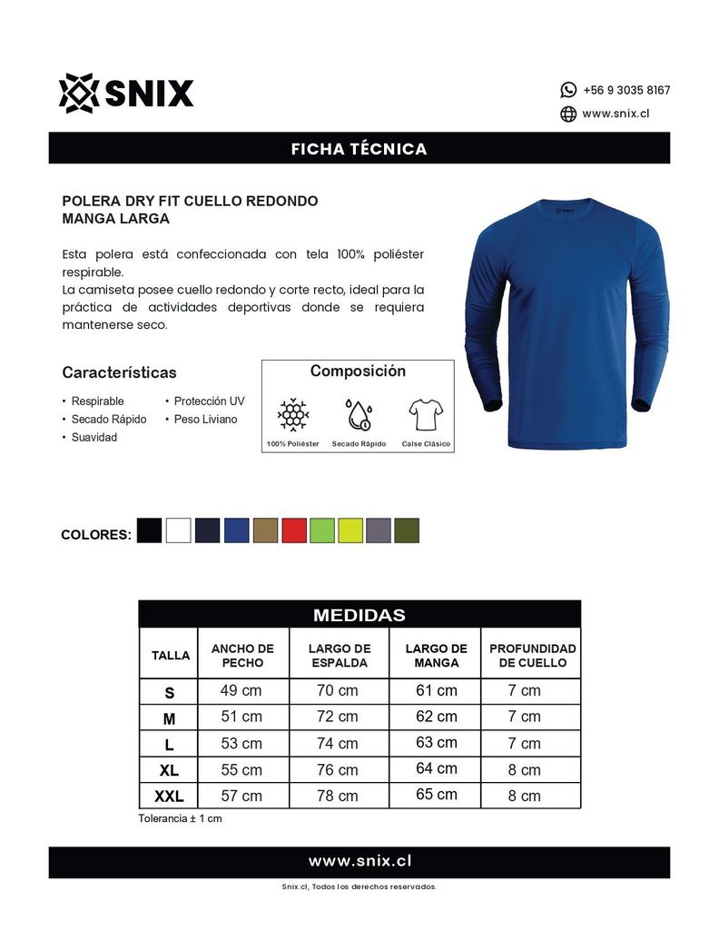 Polera Dry Fit  Manga Larga Snix-2