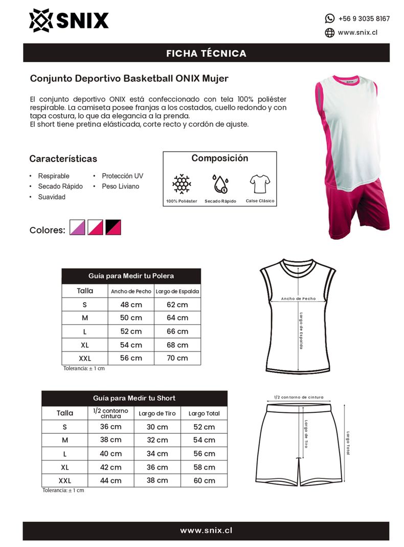 Uniforme de Basketball Onix Femenino Snix-2
