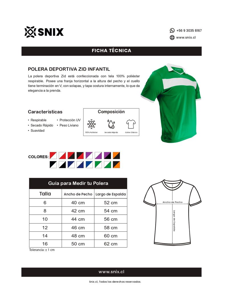 Polera Fútbol Zid Infantil Snix-2