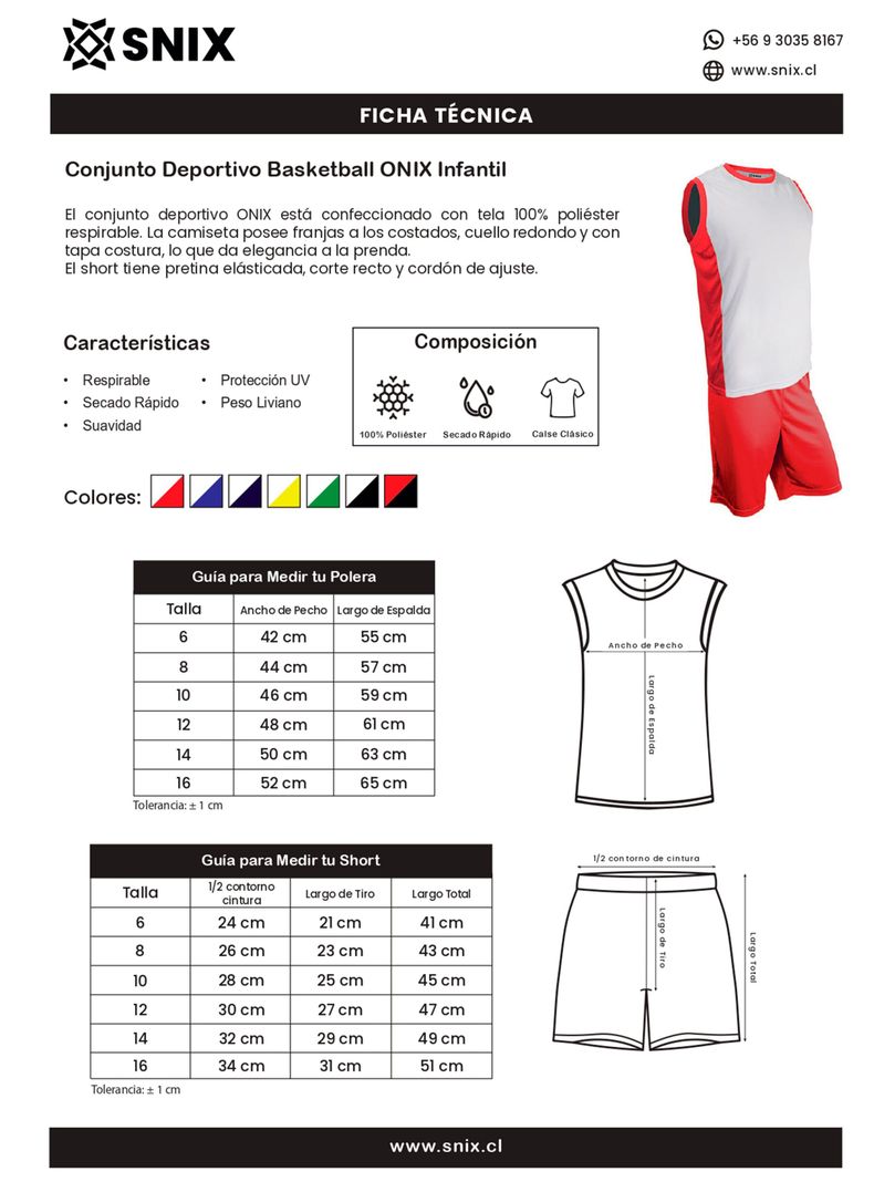 Uniforme de Basketball Onix Infantil Snix-2
