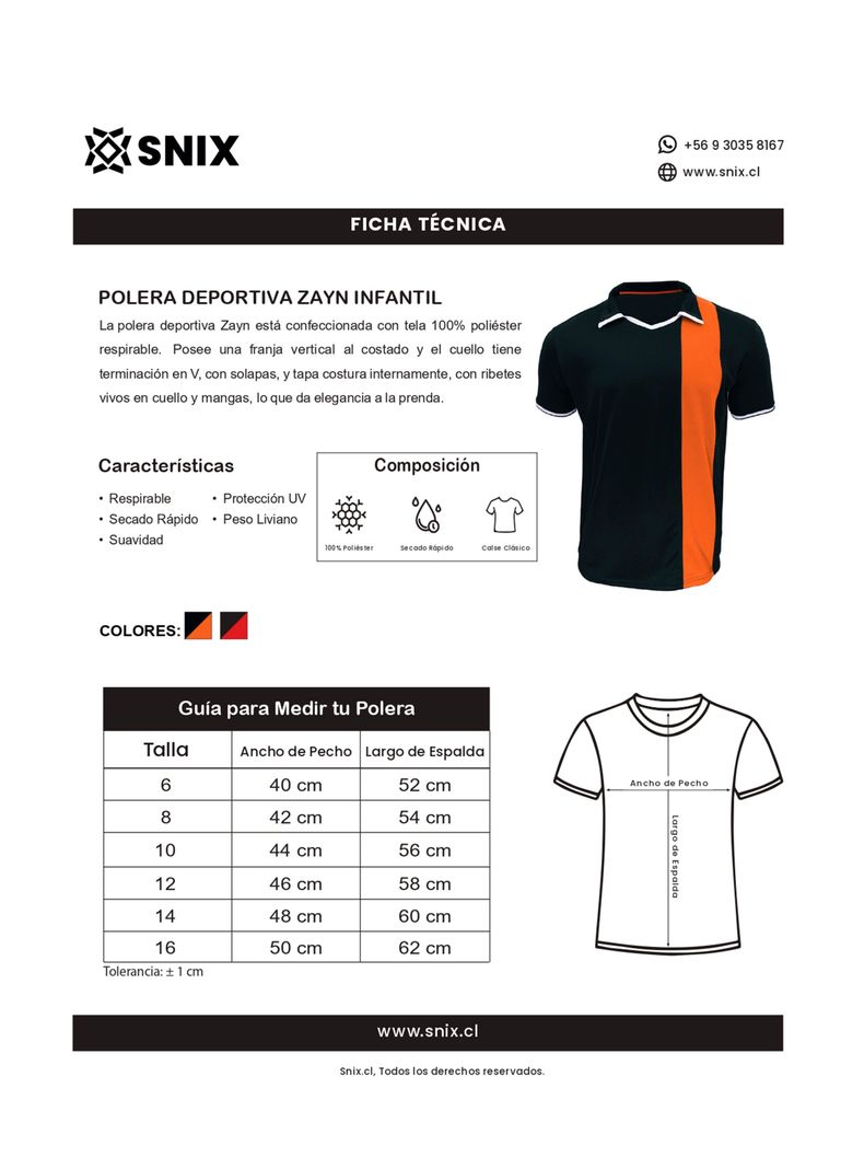 Polera de Futbol Zayn Infantil Snix-4