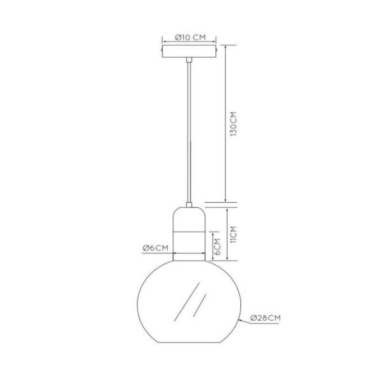 LAMPARA COLGANTE JULIUS 1XE27 Ø28-2