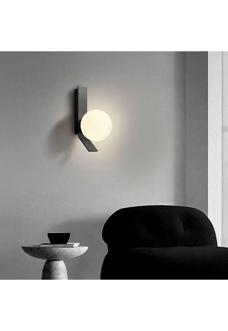 APLIQUE DE PARED NEGRO 1XG9 NEW ORB-1