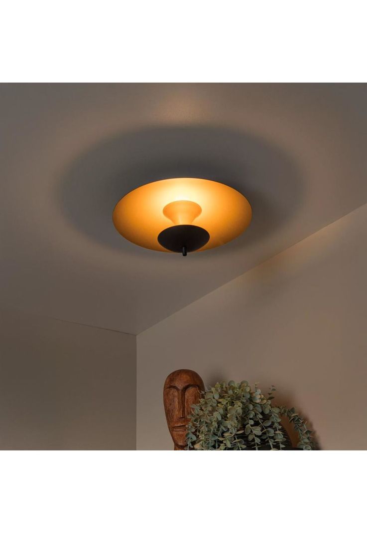 LAMPARA DE TECHO VULCAN NEGRO Ø35 CM LED DIMEABLE CALIDO-1