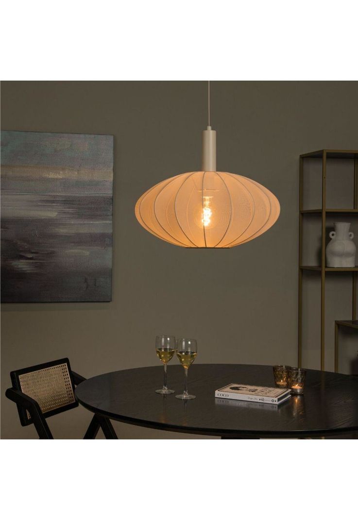 LAMPARA COLGANTE CORINA BEIGE Ø50-1xE27-1