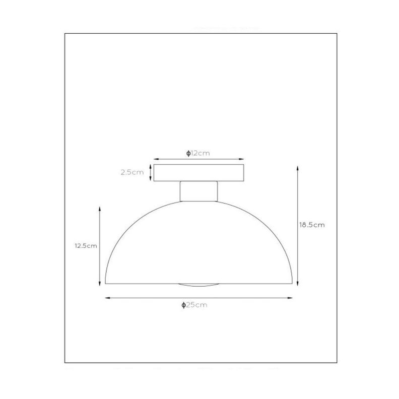 Lámpara de Techo Siemon Negro 1xE27-2