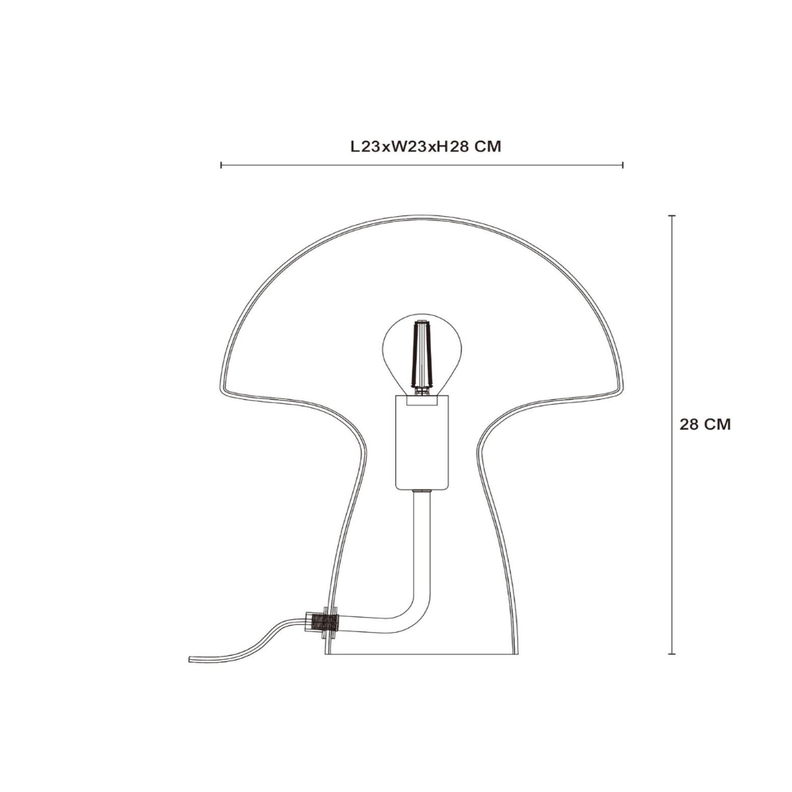 Lámpara de Mesa Fungo Transp 1XE27-2