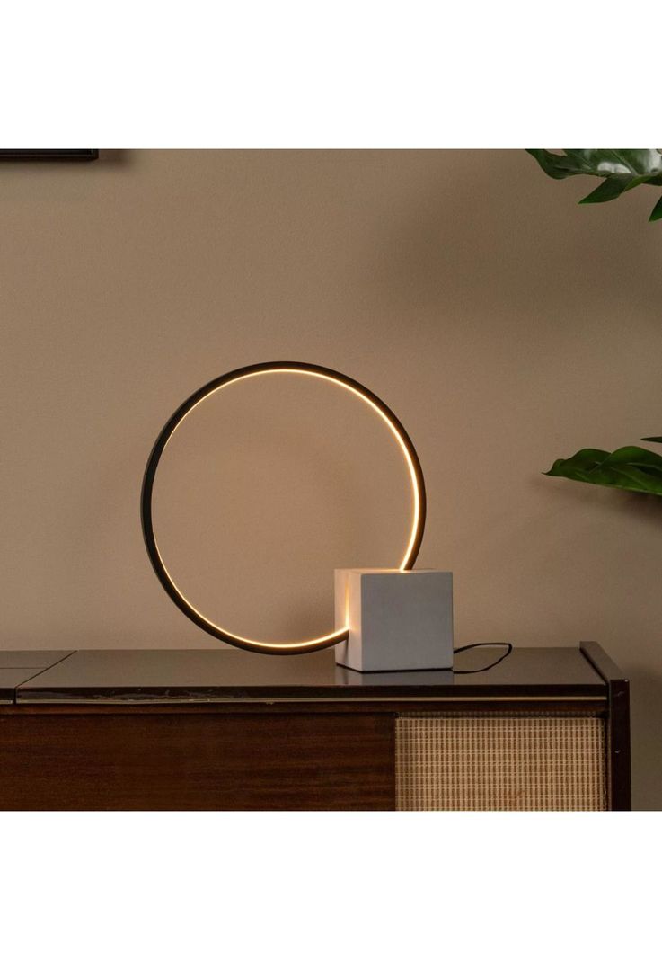 LAMPARA DE MESA CIRKELIS NEGRO Ø32-LED DIMEABLE-1