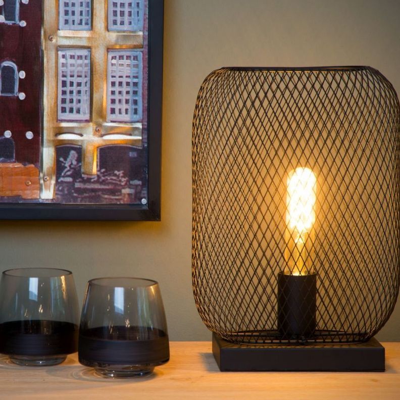 Lámpara de Mesa Mesh Negro I 1xE27-1