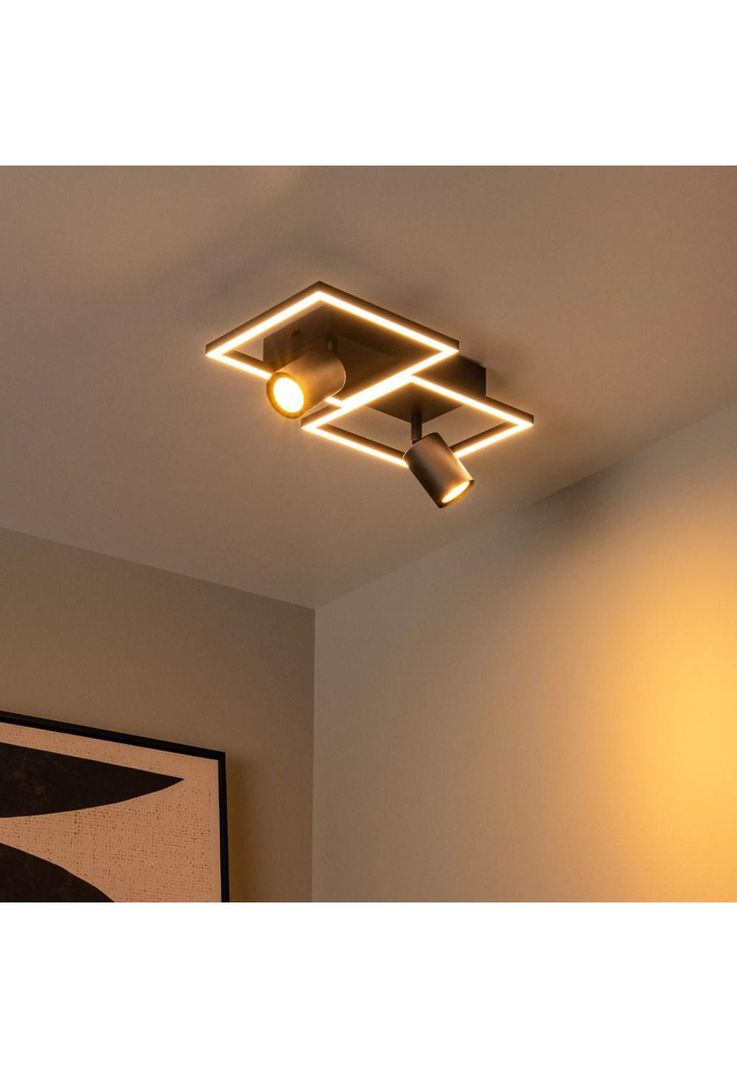 LAMPARA DE TECHO ARIANNE NEGRO LED - 2XGU10-1