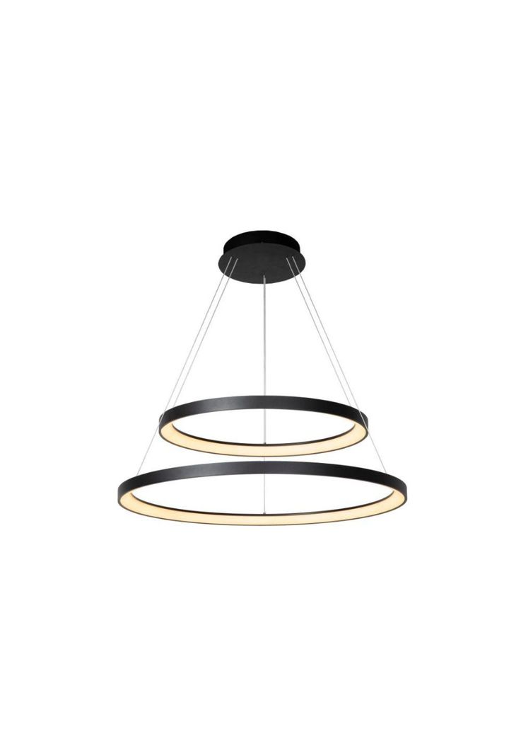 LAMPARA COLGANTE DUO VIDAL NEGRO MATE 78CM Negro [ 1 ]
