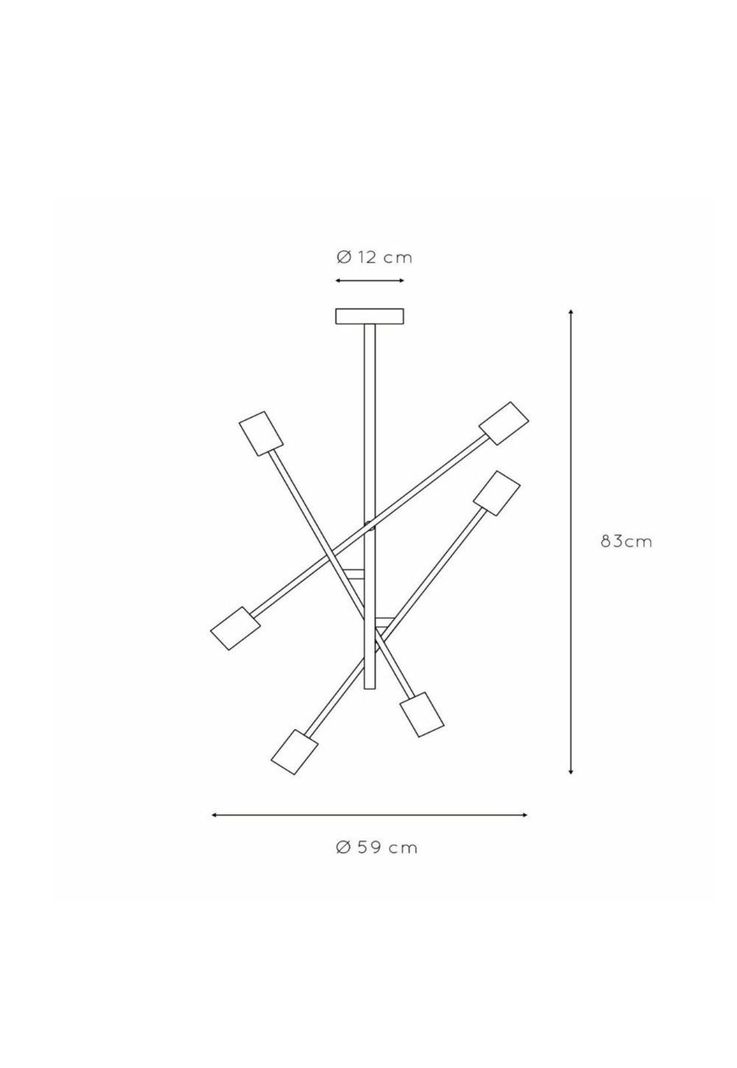 LAMPARA COLGANTE LESTER DORADO MATE 6XE27-4