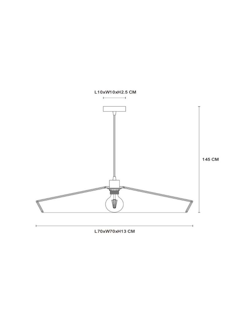 LAMPARA COLGANTE YUNKAI Ø70-1xE27-4