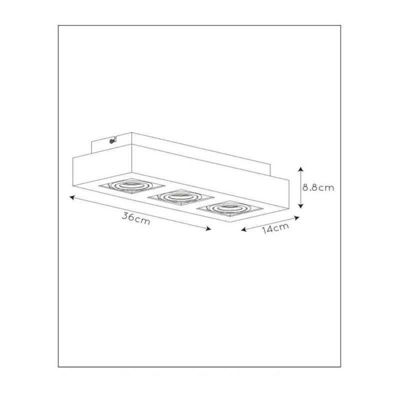 Lámpara de Techo Direccional Xirax Negro 3xGU10-2