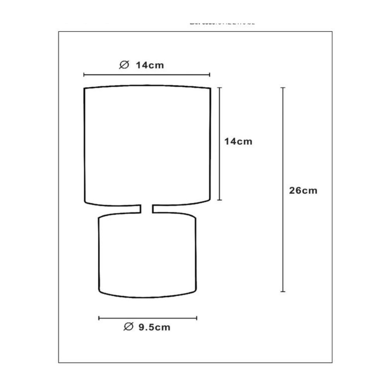 LAMPARA DE MESA GREASBY GRIS 1xE14-2