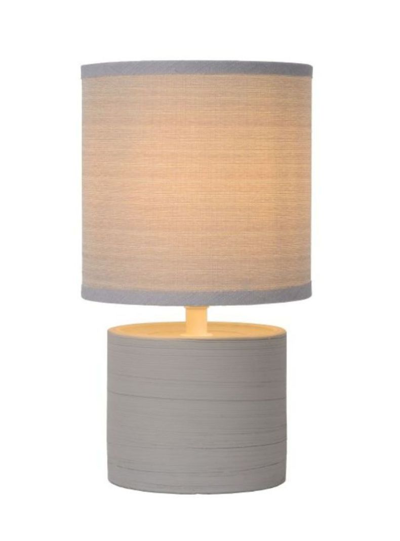 LAMPARA DE MESA GREASBY GRIS 1xE14-0
