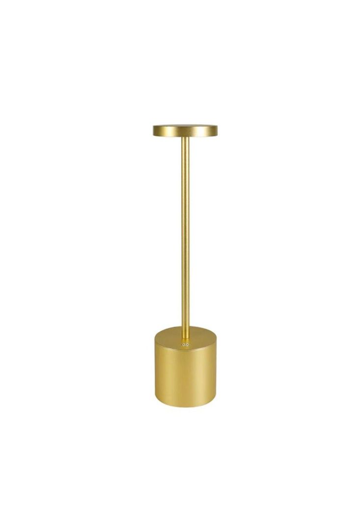 LAMPARA DE MESA RECARGABLE TOUCH DORADO DIMEABLE 3 TONOS DE LUZ-0