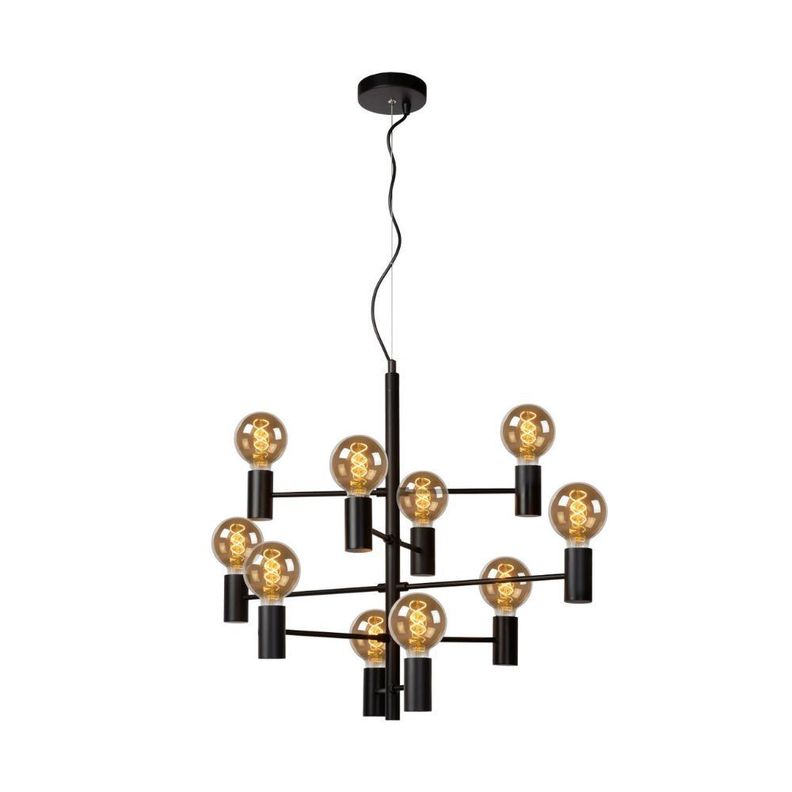 Lampara Colgante Leanne Negro 10xE27