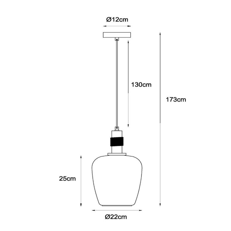 LAMPARA COLGANTE ILONA Ø22 1xE27-3