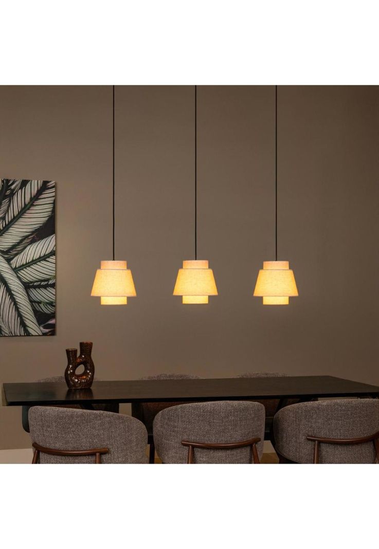 LAMPARA COLGANTE TRIBUTE BEIGE 3xE27-1