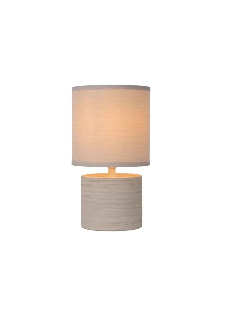 LAMPARA DE MESA GREASBY BEIGE 1xE14-0