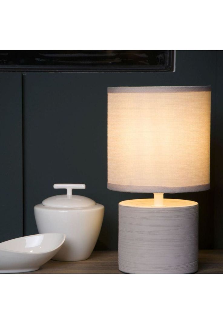 LAMPARA DE MESA GREASBY BEIGE 1xE14-1