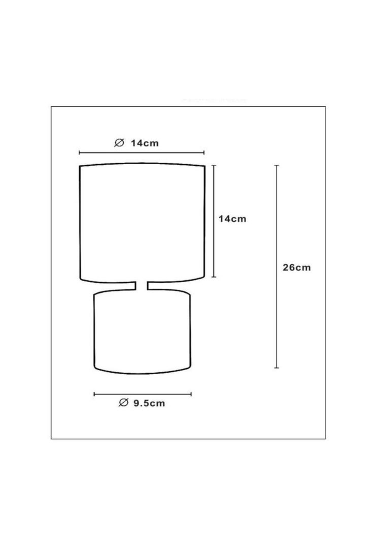 LAMPARA DE MESA GREASBY BEIGE 1xE14-3