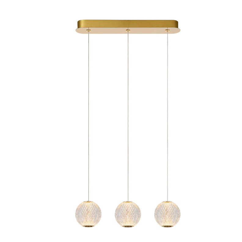 Lampara Colgante Cintra Lineal Led Dorado