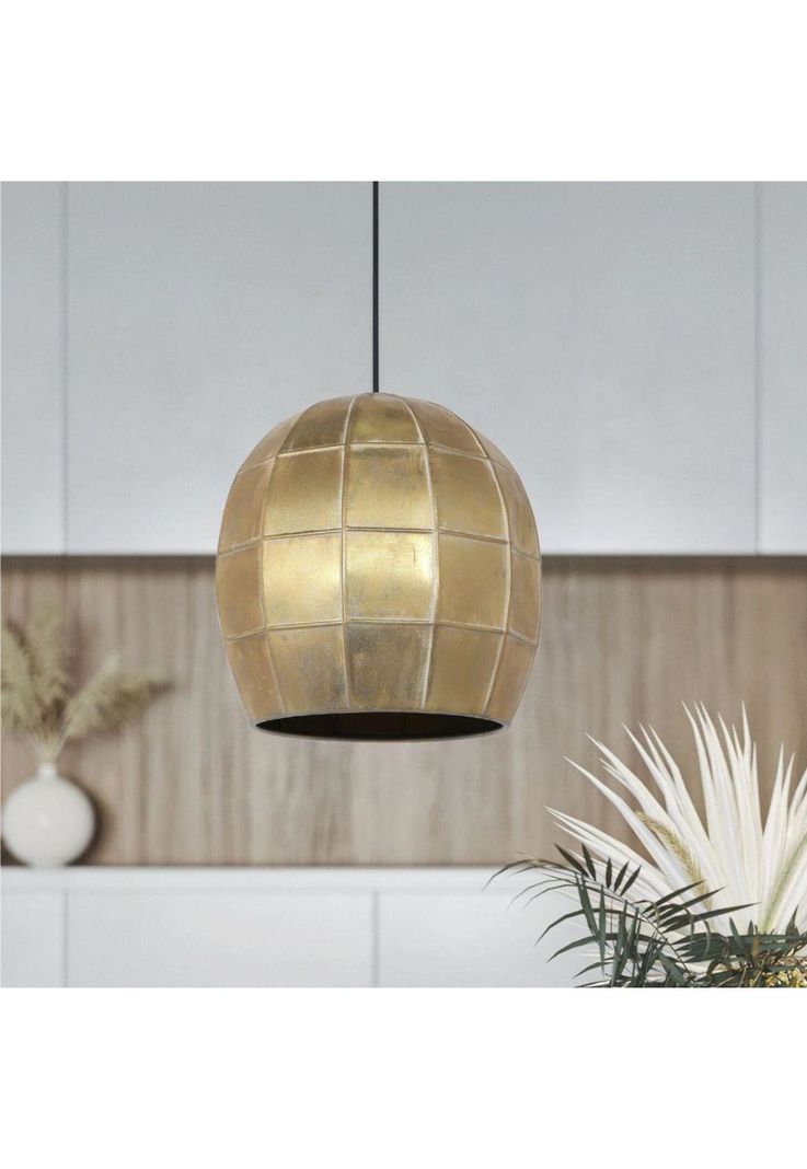 LAMPARA COLGANTE METAL BRONCE HELENA 38CM-1