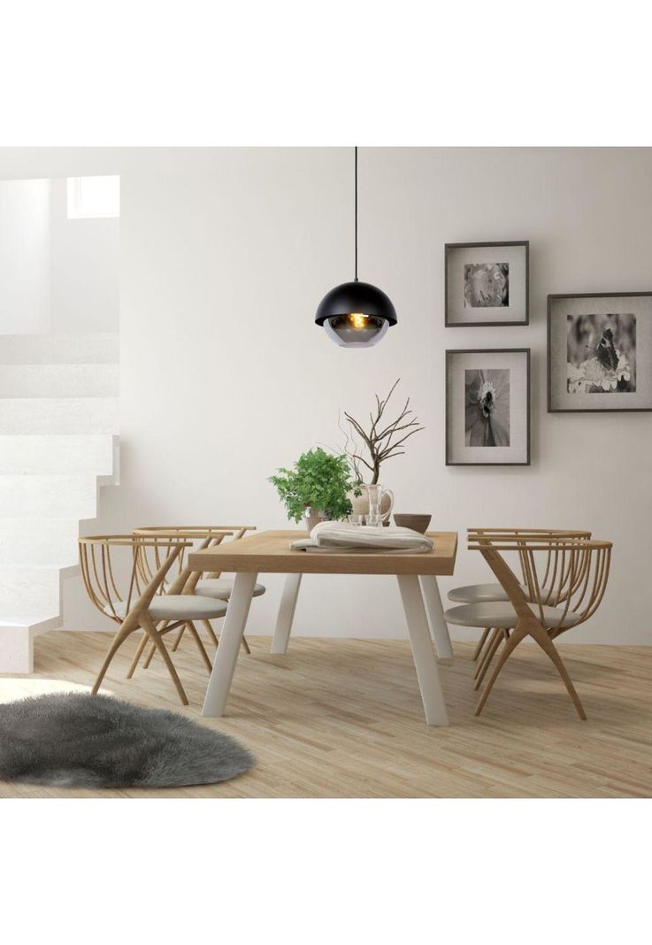 LAMPARA COLGANTE COOPER NEGRO 1XE27 Ø30cm-1