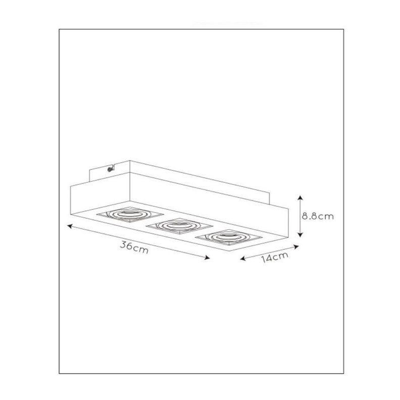 Lámpara de Techo Direccional Xirax Blanco 3xGU10-3