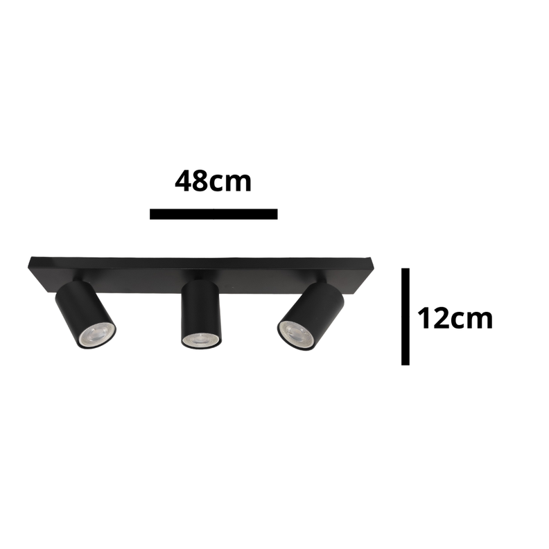 Barra Runner 3 Luces Negro-2