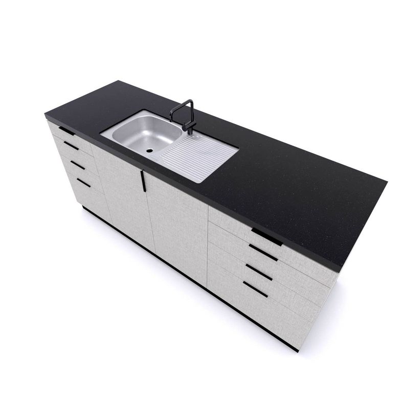 Lavaplatos Empotrado 800x435 C/ Rebalse Monoblock Derecho-2