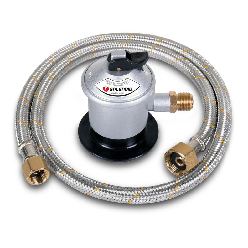 Regulador de Gas Licuado Splendid de 5-11-15kg Con Flexible Gris