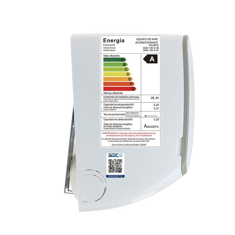 Aire Acondicionado Split 12000 Btu Splendid-1