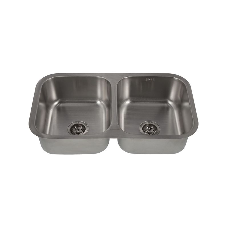 Lavaplatos Doble Bajo Cubierta 820 X 460 Splendid Acero Inox-4