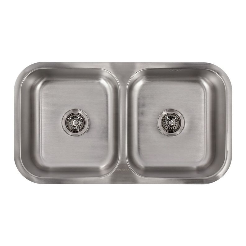 Lavaplatos Doble Bajo Cubierta 820 X 460 Splendid Acero Inox-5