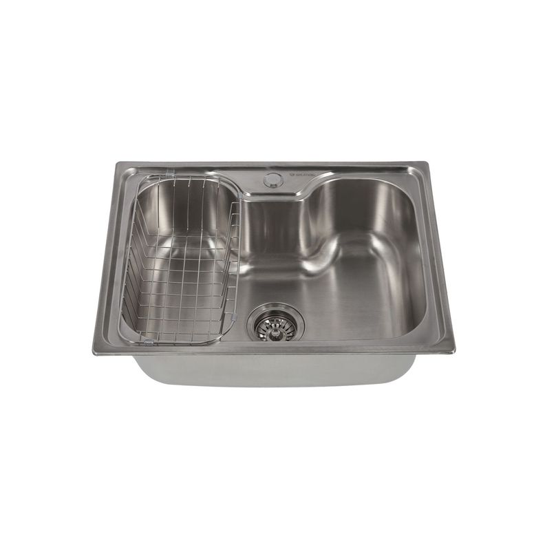 Lavaplatos Empotrado 600 x 450 Con Cesta Splendid Acero Inox-3