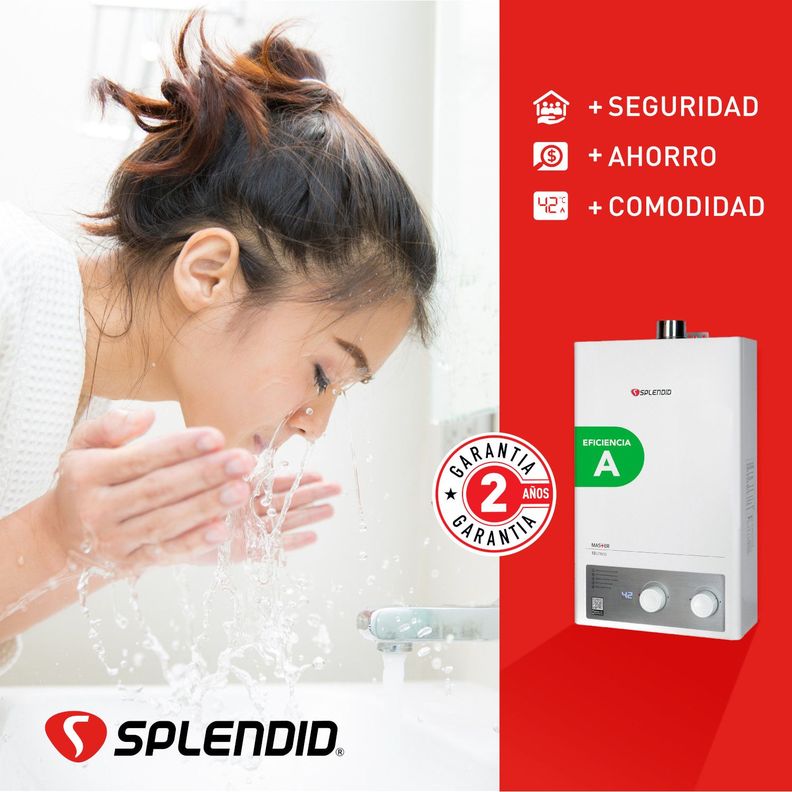Calefont 13 litros Gas natural Tiro forzado Splendid-4