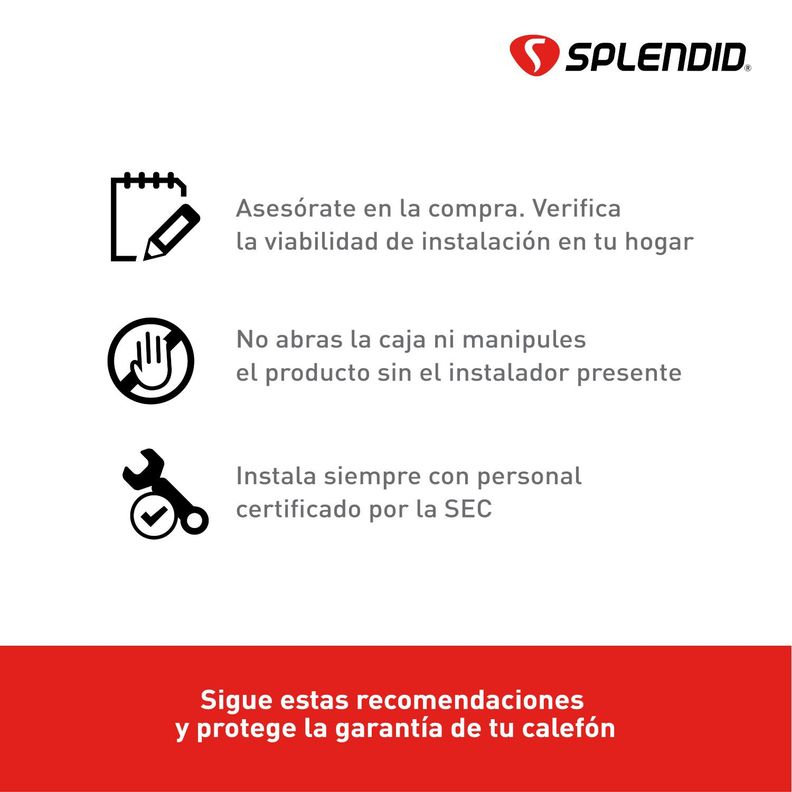 Calefont 13 litros Gas natural Tiro forzado Splendid-7
