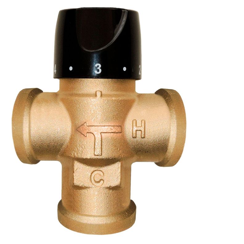 Valvula Mezcladora Termostatica De 1/2 Para Termos Negro
