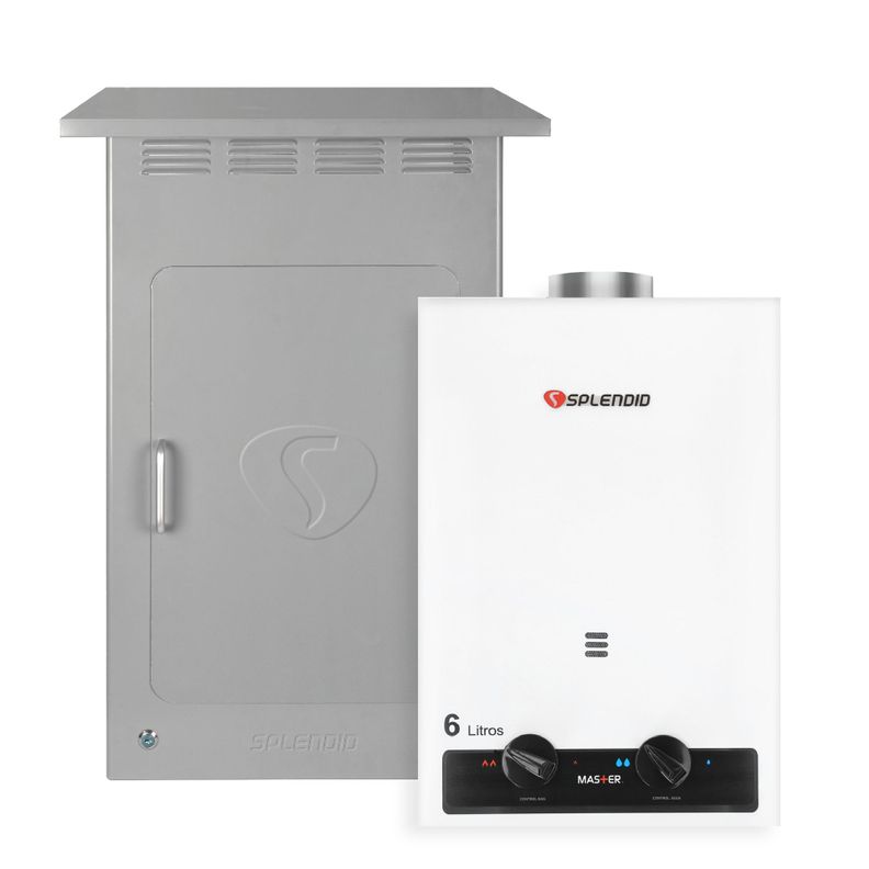 Pack Calefont 6L Tiro Natural Gas Licuado + Gabinete-0
