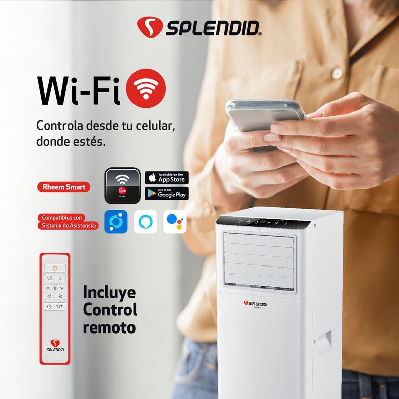 Aire acondicionado portátil 12K BTU Solo Frío WIFI Splendid-2