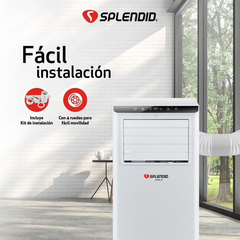 Aire acondicionado portátil 12K BTU Solo Frío WIFI Splendid-4
