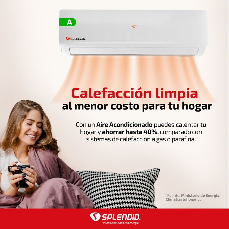 Aire Acondicionado Split 9000 Btu ON/OFF Modo Calefacción-2